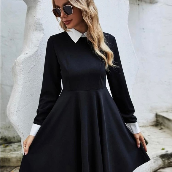 Contract trim fit & flare dress - Picture 6 of 9